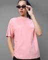 Shop Women's Pink Oversized T-shirt-Front