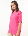 Shop Women's Pink Oversized T-shirt-Full