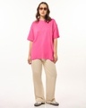 Shop Women's Pink Oversized T-shirt