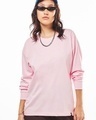 Shop Women's Pink Oversized T-shirt-Front