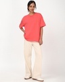 Shop Women's Coral Pink Oversized T-shirt