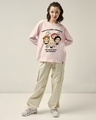 Shop Women's Pink Party Planning Committee Graphic Printed Oversized T-shirt-Full