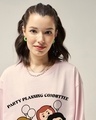 Shop Women's Pink Party Planning Committee Graphic Printed Oversized T-shirt