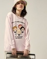 Shop Women's Pink Party Planning Committee Graphic Printed Oversized T-shirt-Front