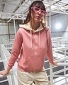 Shop Women's Pink Peace Seeker Graphic Printed Hoodies-Front