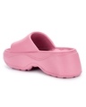 Shop Women's Pink Platform Sliders-Full