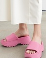 Shop Women's Pink Platform Sliders