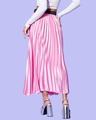 Shop Women's Pink Pleated Skirts-Full