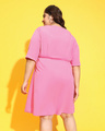 Shop Women's Pink Plus Size Dress-Full