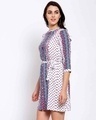 Shop Women's Pink Printed Fit And Flare Dress-Design