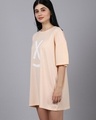 Shop Women's Pink Printed Oversized T-shirt-Design