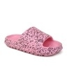 Shop Women's Pink Printed Sliders-Design