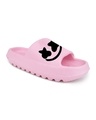 Shop Women's Pink Printed Sliders-Full