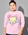 Shop Women's Pink Puff Printed Plus Size T-shirt-Front