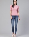 Shop Women's Pink Puff Sleeve Top-Full