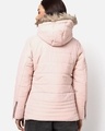 Shop Women's Pink Puffer Hooded Jacket-Design