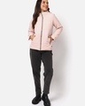 Shop Women's Pink Puffer Hooded Jacket-Full