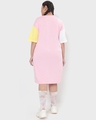 Shop Women's Pink & Purple Color Block Plus Size Relaxed Fit Dress-Design