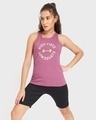 Shop Women's Pink Racerback Athleisure Vest-Front