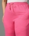 Shop Women's Pink Plus Size Flared Trousers
