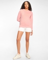 Shop Women's Pink Relaxed Fit Sweatshirt-Full