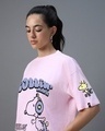 Shop Women's Pink Rollin Withit Graphic Printed Oversized T-shirt
