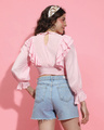 Shop Women's Pink Ruffled Short Top-Full