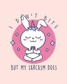 Shop Women's Pink Sarcasm Bites Graphic Printed Boyfriend T-shirt-Full