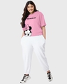 Shop Women's Pink Sarcastic one Graphic Printed Oversized Plus Size T-shirt-Design