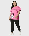 Shop Women's Pink Sarcastic one Graphic Printed Plus Size Boyfriend T-shirt-Design