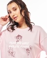 Shop Women's Pink Save the Day Graphic Printed Oversized T-shirt