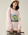 Shop Women's Pink Sea U Never Graphic Printed Oversized T-shirt-Front