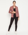 Shop Women's Pink Self Designed Jacket