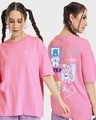 Shop Women's Pink Self Love Graphic Printed Oversized T-shirt-Front