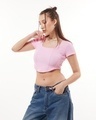 Shop Women's Pink Slim Fit Corset Top-Design