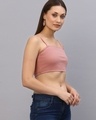 Shop Women's Pink Slim Fit Short Top-Design