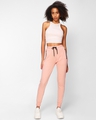 Shop Women's Pink Slim Fit Joggers-Full