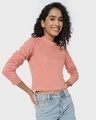 Shop Women's Pink Slim Fit Snug Top-Front