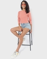 Shop Women's Pink Slim Fit Snug Top-Full
