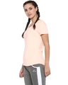 Shop Women's Pink Slim Fit T-shirt-Full