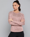 Shop Women's Pink Slim Fit T-shirt-Front