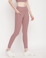 Shop Women's Pink Slim Fit Tights-Design