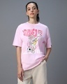 Shop Women's Pink Smashed It Graphic Printed Oversized T-shirt-Front