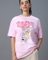 Shop Women's Pink Smashed It Graphic Printed Oversized T-shirt-Front