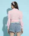 Shop Women's Pink Smocked Short Top-Full