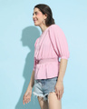 Shop Women's Pink Smocked Top-Design