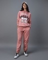 Shop Women's Pink Snoopy Graphic Printed Co-ordinates-Front