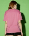 Shop Women's Pink Snoopy Illusion Graphic Printed Oversized T-shirt-Design