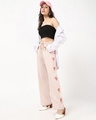 Shop Women's Whisper Pink Straight Fit Pants-Full