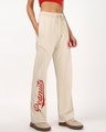 Shop Women's Pink Straight Fit Track Pants-Front